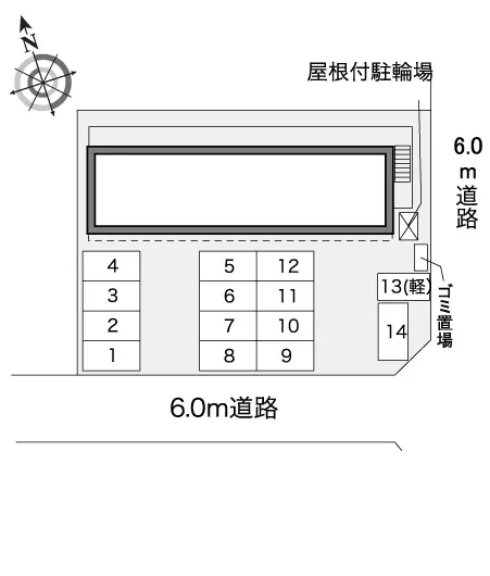 ★手数料０円★山形市江南４丁目　月極駐車場（LP）